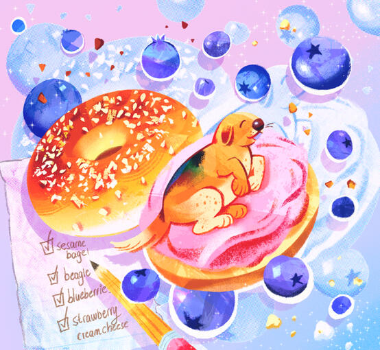 Blueberry Beagle Bagel